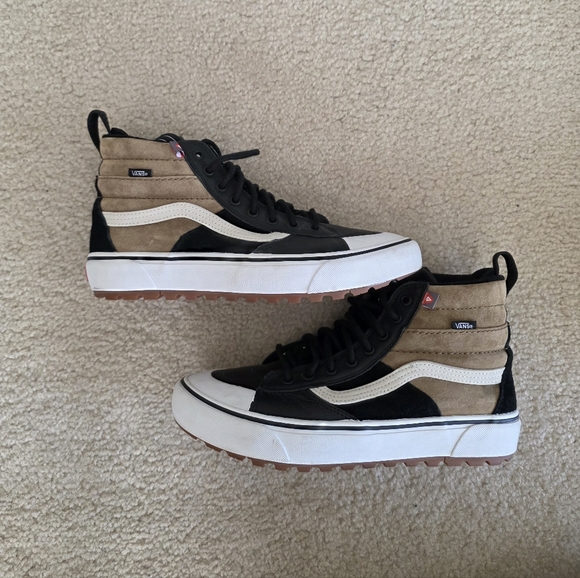 Vans Men's Black and Brown High-Top Sneakers - Picture 3 of 5